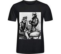 MEGANHO Bob Mizer & Tom of Finland T-Shirt Black Mens Tees 3XL