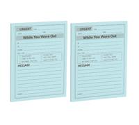 MEGAPENNA 4x5in While You were Out Message Pad, 2 Pack Sticky Notes, Blue