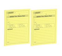 MEGAPENNA 4x5in While You were Out Message Pad, 2 Pack Sticky Notes, Yellow