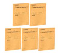 MEGAPENNA 4x5in While You were Out Message Pad, 5 Pack Sticky Notes, Orange