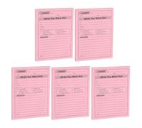 MEGAPENNA 4x5in While You were Out Message Pad, 5 Pack Sticky Notes, Pink