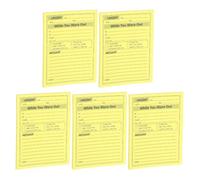 MEGAPENNA 4x5in While You were Out Message Pad, 5 Pack Sticky Notes, Yellow