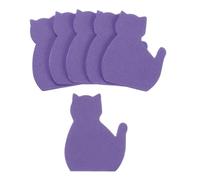 MEGAPENNA 6 Pads Cat Sticky Notes, 2.8in Cute Sticky Note Pads, Purple