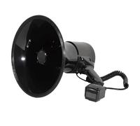 Megaphone, Bullhorn, Portable Hand Megaphone, 50w Power Portable Loudspeaker Speaker, Recordable Speaker Large Volume, Guide Outdoor Bullhorn, for Cheerleading and Police Use(Black,Without battery)