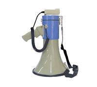 Megaphone, Megaphone Speaker, 50W High Power Portable Hand Bullhorn, 120s Recordable Loudspeaker, Tour Guide Speakers Loud, Ergonomic Pistol Grip for Outdoor Announcements(Blue,Without battery)
