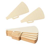 Megaphone Shape Cutouts Wood Craft Unfinished Wooden for Sports Field Home Decor Decoration 10Pcs