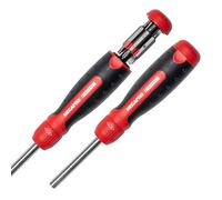 MEGAPRO® Original Ratcheting Multi-Bit Screwdriver with ¼” Hex Shaft | Phillips, Torx, Flat, Square | Trades Screwdriver