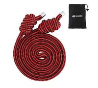 Megaraise Flow Rope Weighted Fitness Jump Rope for Women Men Workout, Adjustable 1.44lb Heavy Rope for Adult Exercise, Mobility & Coordination Training Home Gym & Outdoors (Black Red Braid, 16MM)