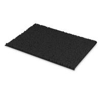 MEGAROOM Non Slip Chenille Bath Mat - Absorbent Bathroom Mat - Extra Soft Bath Mat for Bathroom - Non Slip Anti Mould with 50 x 80 cm, Machine Washable, Black