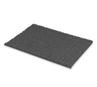 MEGAROOM Non Slip Chenille Bath Mat - Absorbent Bathroom Mat - Extra Soft Bath Mat for Bathroom - Non Slip Anti Mould with 40 x 60 cm, Machine Washable, Dark Grey