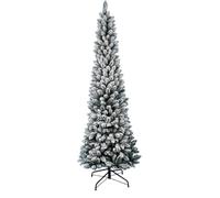 Megashopitalia Christmas Tree, Polyvinyl Chloride Synthetic PVC, Snowy, 210 cm