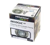 MEGATRON LED spotlight Decoclic Set GU10 4,5 W LED, iron