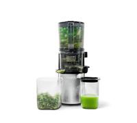 MEGAVITA Vertical Slow Masticating Juicer, Whole Fruit Feeder for Soft Ingredients, Cold Press Juicer Machine, Silver