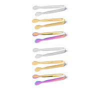 MEGAVOW 6 Pcs Ice Tongs, Sugar Sweet Tong for Pick Mix, Stainless Steel Kitchen Appetizers Serving Food for Wedding Party Coffee Bar Family Restaurant Supplies, Smooth Pattern