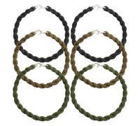 MEGAVOW Military Twisters Trouser Twists, Army Boot Straps, Blousing Garters with Metal Hooks, Elastic Boot Bands, Garters Twisted Cord for Outdoor Hiking Military