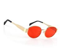 MEGAVOW Retro Steampunk Sunglasse for Women Men Fashion Vintage Oval Hippie Sunglasses Rave Glasses UV400 Protection