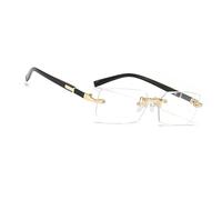 MEGAVOW Rimless Tinted Sunglasses for Women Men, Lightweight Rectangle Frameless Glasses UV400 Protection, Stylish Square Sun Shades for Retro 90s Party Driving Outdoor Activities