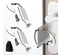 MEGAVOW Security Portable Door Lock Without Drilling, Portable Door Lock, Travel Heavy Duty Locker for Home Hotel Apartment School Personal Protection