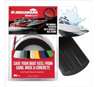 MEGAWARE KEELGUARD USA-Made, Original DIY Keel Guard, 5-Inch Wide, 4-12ft Sizes, 11 Colors, Complete Install Kit with Primer, Hull Protector, for Fiberglass and Some Aluminum Boats (Black)