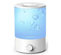 MegaWise Healthy Top-Refill Cool Mist Humidifiers for Bedroom, 24dB Ultrasonic Air Vaporizer with Water Filter for Baby [PP Material], Colorful Night Light,1 Gal Essential Oil Diffuser, Auto Shut Off
