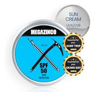 MEGAZINCO BLUE - SPF 50 mineral & 100% NATURAL. High sun protection cream/paste for surfers, sailors, mountaineers, skiers, snowboarders, triathletes, swimmers. SURF SUN CREAM - 40 ml