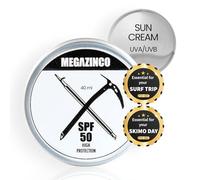 MEGAZINCO - SPF 50 mineral & 100% NATURAL. High sun protection cream/paste for surfers, sailors, mountaineers, skiers, snowboarders, triathletes, swimmers. SURF SUN CREAM - 40 ml