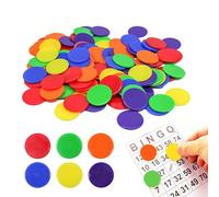 Megcdtr Counters For Maths, 400Pcs Colored Plastic Counters, Place Value Counters, 6 Colours Plastic Tokens Coins, Double Sided Counters for Children's Mathematical Counting Education (Diameter 19mm)