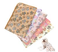 Megcdtr Pet Blanket, 5 Pcs Waterproof Guinea Pig Blankets, Reusable Washable Small pet Fleece Bedding for Small Pet Dog Cat Hamster Chinchilla Ferret Hedgehog(White Coffee Pink Purple Mild yellow)