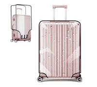Megcdtr Suitcase Covers Protectors, Clear PVC Suitcase Protector Cover, Waterproof Anti Friction Luggage Covers for Suitcases, Clear Suitcase Cover for Business Trip Daily Using (30 Inch)