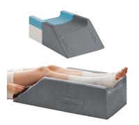 MEGCXIT Double Leg Elevation Pillows for After Surgery, Memory Foam Leg Elevating Pillow, Leg Pillow Elevation Blood Circulation, Knee Pillow Wedge Pillow for Back Knee Hip Ankle Pain Relief, Grey