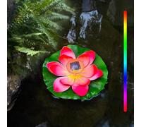 Megfiehun Floating Solar Pond Light Lotus Floating Lights Lotus Solar Light, Solar Floating Pool Lights Lotus Flower Decor Solar Lights for Pond