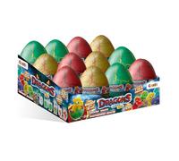 MEGGA EGG Mini Dragons - Box of 12 Dragon Hatching Toys, Dragons in Eggs - Water Growing Toy