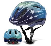 Meggy II Trend 2024 Children's Bicycle Helmet, Made in Germany, with LED Tail Light, Only 220 g, Quicksafe Adjustment System and Insect Protection