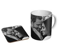 Meghan Markle Harry BW Ceramic Coffee Mug + Coaster Gift Set …