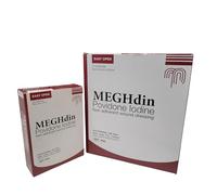 MEGHdin PVP-I Non-Adherent Wound Dressing, - Fast-Acting Antimicrobial for Infection Control, Speeding Healing & Easy Application! 9.5cm x 9.5cm (9.5cm x 9.5cm Pack of 10)