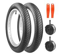 MEGHNA 2 Set Bicycle Tyres 12/14/16/18/20/24/26 x 2.35 Inch Bicycle Tyres & Inner Tube & Tyre Lever Premium Everyday & MTB Tyres for Balance Bike, BMX, Mountain Bike, Cruiser