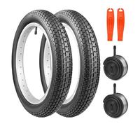 MEGHNA 2 Set Bicycle Tyres 12/14/16/18/20/24/26 x 2.35 Inch Bicycle Tyres & Inner Tube & Tyre Lever Premium Everyday & MTB Tyres for Balance Bike, BMX, Mountain Bike, Cruiser
