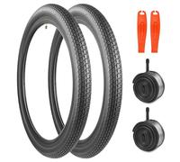 MEGHNA 2 Set Bicycle Tyres 12/14/16/18/20/24/26 x 2.35 Inch Bicycle Tyres & Inner Tube & Tyre Lever Premium Everyday & MTB Tyres for Balance Bike, BMX, Mountain Bike, Cruiser
