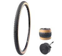 MEGHNA 700x42c Road & Gravel Bike Tyre Set - High-Grip, Puncture-Resistant w/Butyl Inner Tubes & Tyre Levers (42-622, 29x1.6")