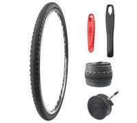 MEGHNA 700x42c Road & Gravel Bike Tyre Set - High-Grip, Puncture-Resistant w/Butyl Inner Tubes & Tyre Levers (42-622, 29x1.6")