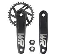 MEGHNA Bicycle Crankset Set 170mm Chainring Set 32T/34T/36T/38T Universal for Single Speed and 6/7/8/9/10/11 Speed Bike, MTB BMX Road Bike (36T)