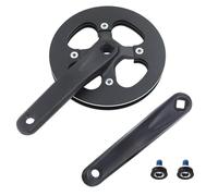 MEGHNA Crankset, Double-Sided Chainring | 46T 48T 52T | CNC Carved | for 9/10/11/12 Speed Cassettes | Carbon Steel & Aluminium | Road Bike, Gravel, Urban (42T)