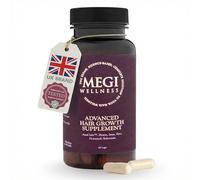 MEGI Wellness Advanced Hair Growth Supplement with AnaGain™, Biotin, Zinc, Selenium, Iron - Clinically Proven Ingredients - Vitamins for Men & Women - Thicker, Fuller Hair Volume - Vegan, 60 Capsules