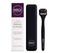 MEGI WELLNESS Scalp Derma Roller for Hair Growth Support - 0.5mm 192 Titanium Needles, Microneedling Roller for Scalp & Beard - Enhances Serum Absorption | For Thinning Hair in Women & Men
