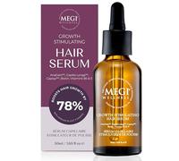 MEGI WELLNESS Stimulating Hair Growth Serum - Natural Minoxidil Alternative with Caffeine, Biotin, AnaGain™, Capilia Longa™ - Clinically Tested Solution for Thinning Hair - Men & Women (50ml)