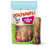 MegiaExist Barks 6 Inch Premium Natural Odor Free Large Grass Food GMO Free Durable Dog Bones for Medium Dogs (Pack of 3)