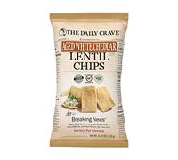 MegiaExist Daily Crave Aged White Cheddar Lentil Chips, 4.25 Oz 4 G Protein, Gluten Free, NonGmo, Kosher, Crunchy 8 Count (Pack of 1)