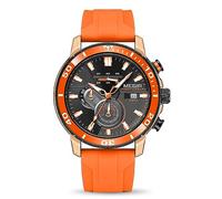 MEGIR Men's Sport Watch Analogue Quartz Chronograph Military Luminous Wrist Watch with Silicone Strap 2224 Orange