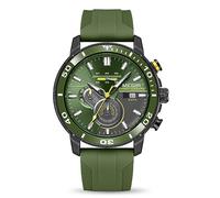 MEGIR Men's Sport Watch Analogue Quartz Chronograph Military Luminous Wrist Watch with Silicone Strap 2224G, Green, Military