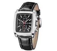 MEGIR Mens Square Belt Watch Chronograph Timer and Classic Casual Quartz Watch ML2028G